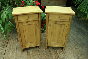 😍 Original Pair Pine Bedside Cabinets/ Cupboards/ Lamp Tables 😍