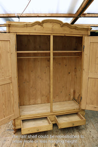 💖 WOW! Quality! Big Old (Georgian!) Pine Double Knock Down Wardrobe 🤩