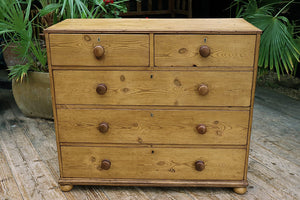 🥰 Fabulous & Quality Old Georgian! Pine Chest Of Drawers/ Sideboard 😍