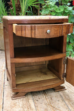 🤩 Superb! Old French Art Deco Marble & Oak Single Bedside Cabinet/ Table 🤩