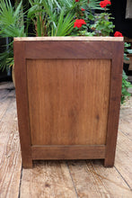 🤩 Superb! Old French Art Deco Marble & Oak Single Bedside Cabinet/ Table 🤩