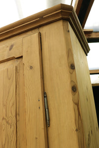💕 Big!!! Old Antique 19th C Shelved Pine Cupboard-Linen/ Larder/ Food/ Wardrobe 💕