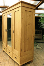 🥰 Quality! Beautiful Old/ Antique Pine Triple 'Knock Down' Combination Wardrobe 🥰