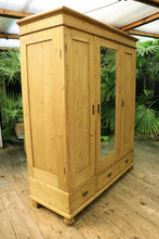 🥰 Quality! Beautiful Old/ Antique Pine Triple 'Knock Down' Combination Wardrobe 🥰