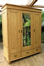 🥰 Quality! Beautiful Old/ Antique Pine Triple 'Knock Down' Combination Wardrobe 🥰