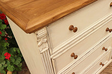 💖 Quality Old Style Pine/ White Painted Chest Drawers/ Bedside/ Sideboard