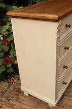 💖 Quality Old Style Pine/ White Painted Chest Drawers/ Bedside/ Sideboard