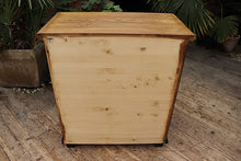 😍 Lovely! Old Style Pine/Black Painted Chest Drawers/ Bedside/ Sideboard 😍