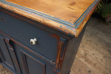 💕 Beautiful Old 19thC Pine/ Blue Painted Cupboard/ Dresser Base/ Sideboard 💕