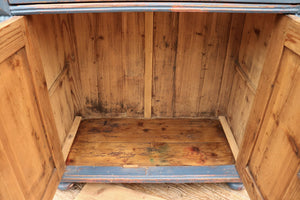 💕 Beautiful Old 19thC Pine/ Blue Painted Cupboard/ Dresser Base/ Sideboard 💕