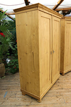 🥰 PAIR! Old Pine Double Knock Down/ Sectional 'Combination' Wardrobes. Will Split!😍