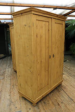 🥰 PAIR! Old Pine Double Knock Down/ Sectional 'Combination' Wardrobes. Will Split!😍