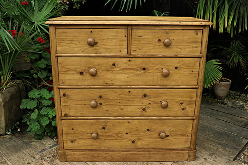 💖 Superb! Quality! BIG! Old Victorian Pine Chest Of Drawers/ Sideboard 💖