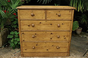 💖 Superb! Quality! BIG! Old Victorian Pine Chest Of Drawers/ Sideboard 💖