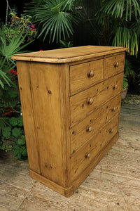 💖 Superb! Quality! BIG! Old Victorian Pine Chest Of Drawers/ Sideboard 💖