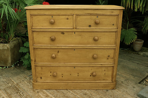 ❤️ Fab! Large! Quality! Old Victorian Pine Chest Of Drawers/ Sideboard