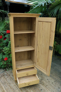 😍 Lovely! Old Pine Cupboard/ Drawers - Linen / Larder/ Home Office/ Bathroom 😍
