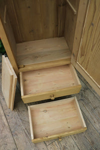😍 Lovely! Old Pine Cupboard/ Drawers - Linen / Larder/ Home Office/ Bathroom 😍