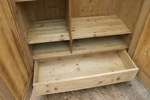 😍 Old Pine Double Knock Down Combination/ Compactum Wardrobe/ Cupboard 😍