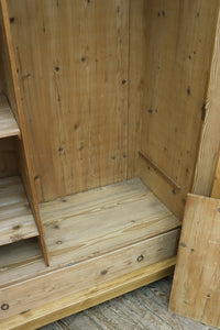 😍 Old Pine Double Knock Down Combination/ Compactum Wardrobe/ Cupboard 😍