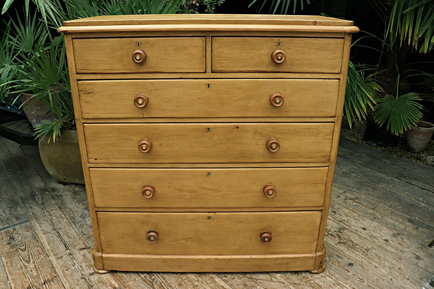 🤩 WOW! Huge! Quality! Old Victorian Pine Chest of 6 Drawers/ Sideboard 🤩
