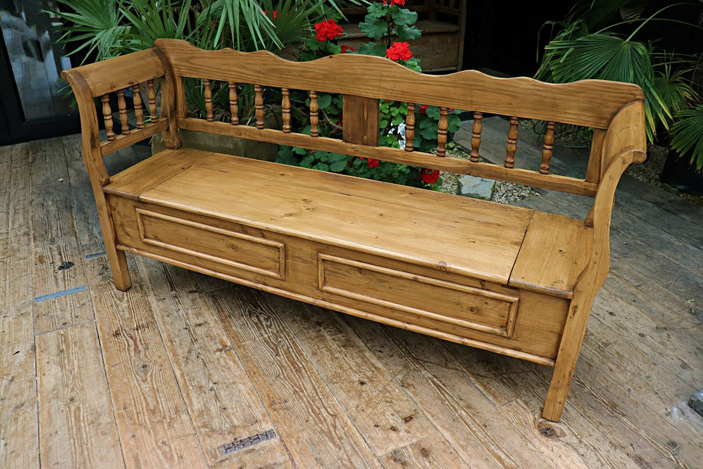 ❤️ Gorgeous! Old Antique Style Pine/ Hungarian Box Bench Seat/ Pew ❤️