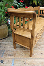 ❤️ Gorgeous! Old Antique Style Pine/ Hungarian Box Bench Seat/ Pew ❤️
