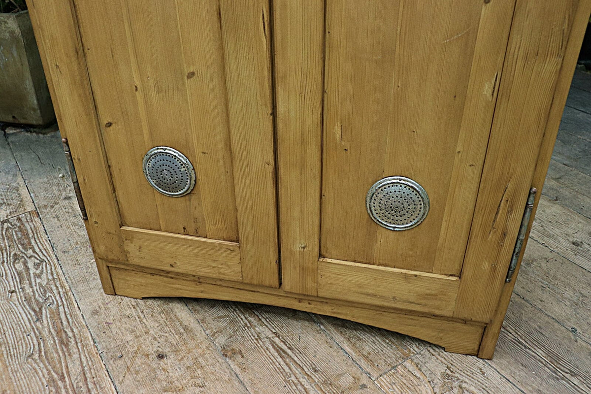 😍 Extra Tall! Shallow! Old Pine Cupboard-Linen/ Food/ Larder/ Housekeepers 😍
