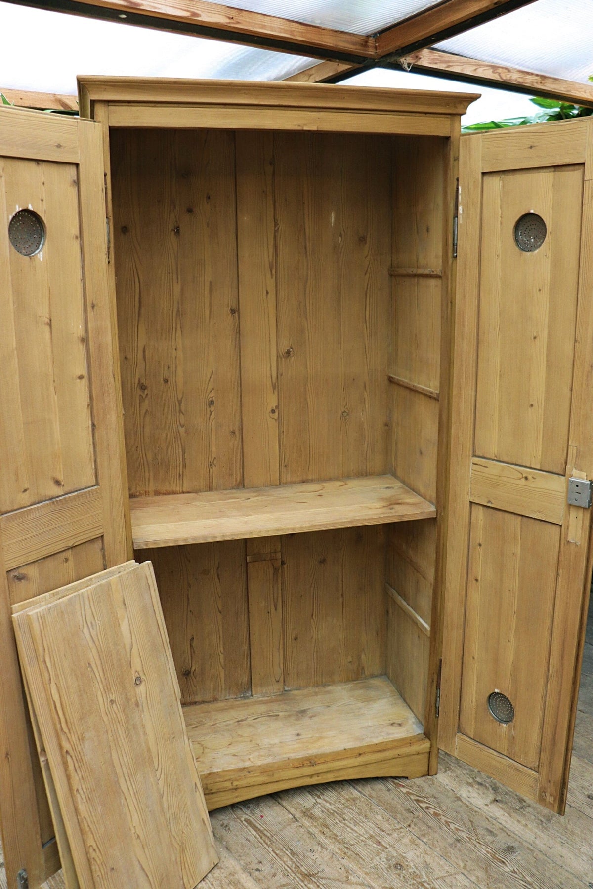 😍 Extra Tall! Shallow! Old Pine Cupboard-Linen/ Food/ Larder/ Housekeepers 😍