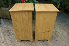 💖 Original Pair Old Pine Lockable! Bedside Cabinets/ Cupboards/ Lamp Tables 💖