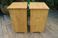 💖 Original Pair Old Pine Lockable! Bedside Cabinets/ Cupboards/ Lamp Tables 💖