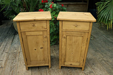 ❤️ WOW! Original Pair Old Pine Bedside Cabinets/ Cupboards/ Lamp Tables ❤️
