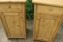 ❤️ WOW! Original Pair Old Pine Bedside Cabinets/ Cupboards/ Lamp Tables ❤️