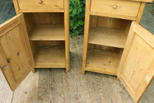 ❤️ WOW! Original Pair Old Pine Bedside Cabinets/ Cupboards/ Lamp Tables ❤️