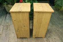 ❤️ WOW! Original Pair Old Pine Bedside Cabinets/ Cupboards/ Lamp Tables ❤️
