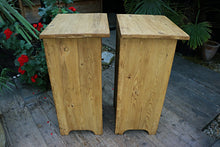 ❤️ Large Original Pair Old Pine Bedside Cabinets/ Cupboards/ Lamp Tables ❤️