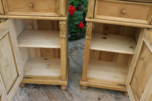 🤩 Fantastic! Pair Old Style Pine Bedside Cabinets/ Cupboards/ Lamp Tables 🤩
