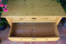 🥰 BIG! Old 19th C Pine Chest Drawers/ Sideboard/ Kitchen/ TV Stand 🥰