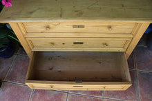 🥰 BIG! Old 19th C Pine Chest Drawers/ Sideboard/ Kitchen/ TV Stand 🥰