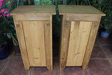 😍 WOW! Original Pair Old Pine Bedside Cabinets/ Cupboards/ Lamp Tables 😍