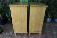 💕 Fab! Pair Original Old Pine Bedside Cabinets/Cupboards/Lamp Tables 💕