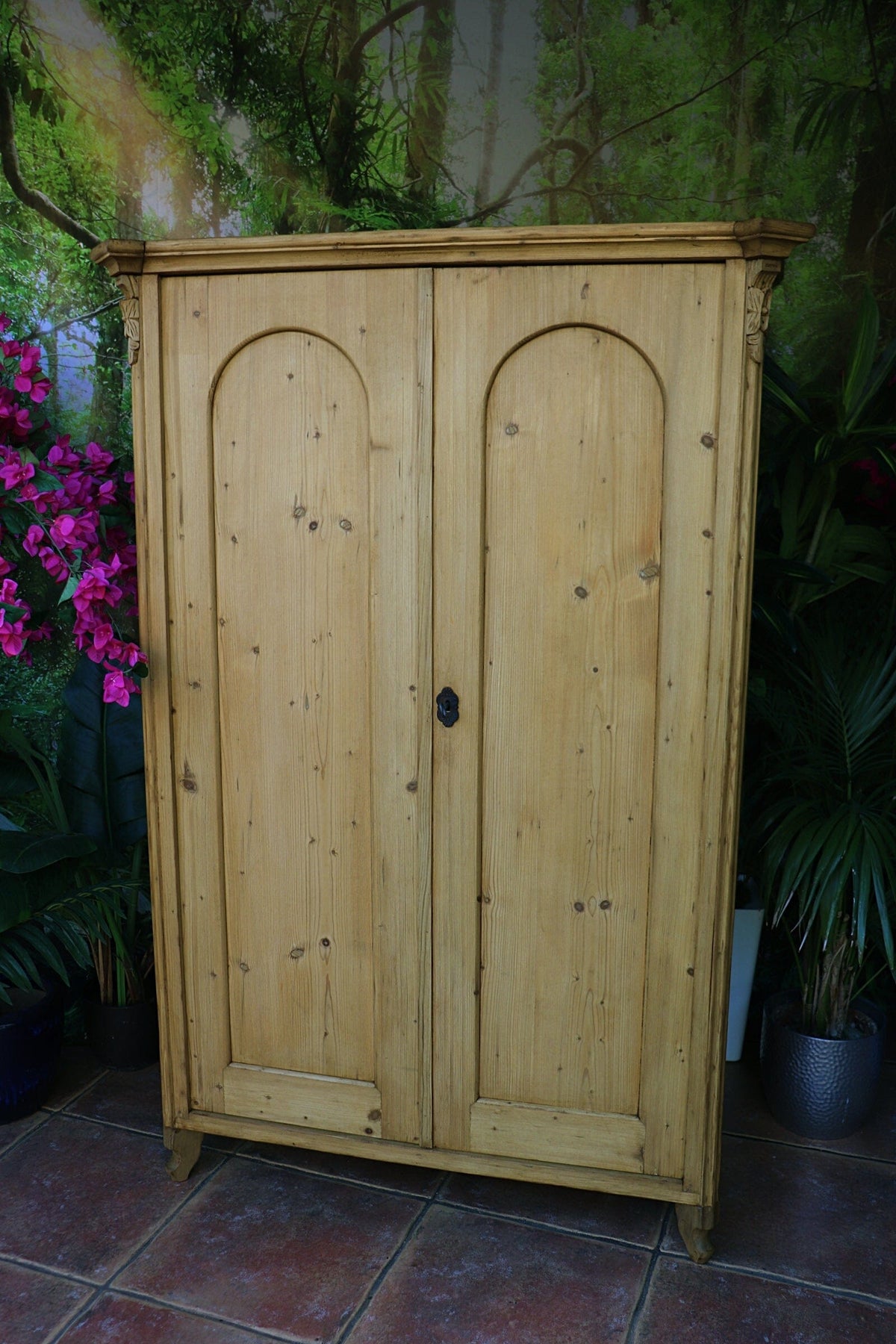 🤩 Lovely! Old Pine Wardrobe/ 'Housekeepers' Cupboard-Linen/ Larder/ Food 🤩