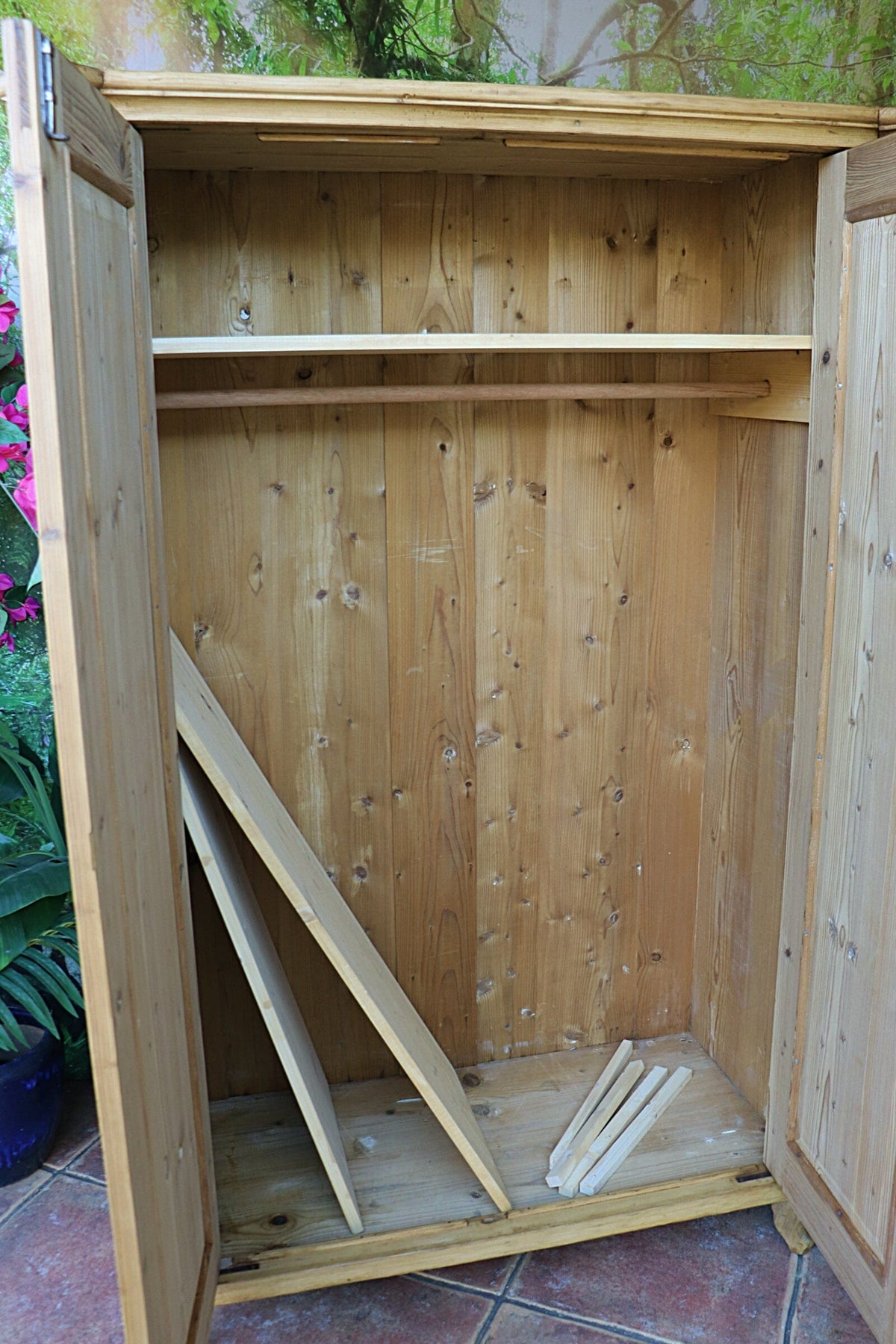 🤩 Lovely! Old Pine Wardrobe/ 'Housekeepers' Cupboard-Linen/ Larder/ Food 🤩