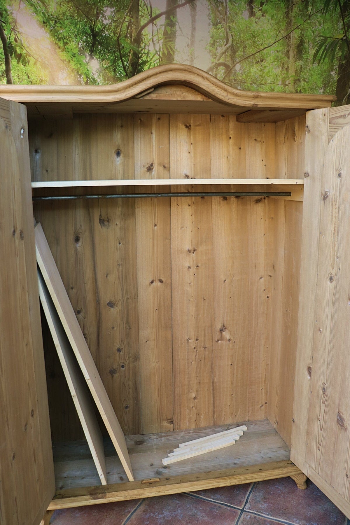 😍 Gorgeous! Old Pine Wardrobe/ Cupboard-Linen/ Larder/ Food/ Home Office 😍