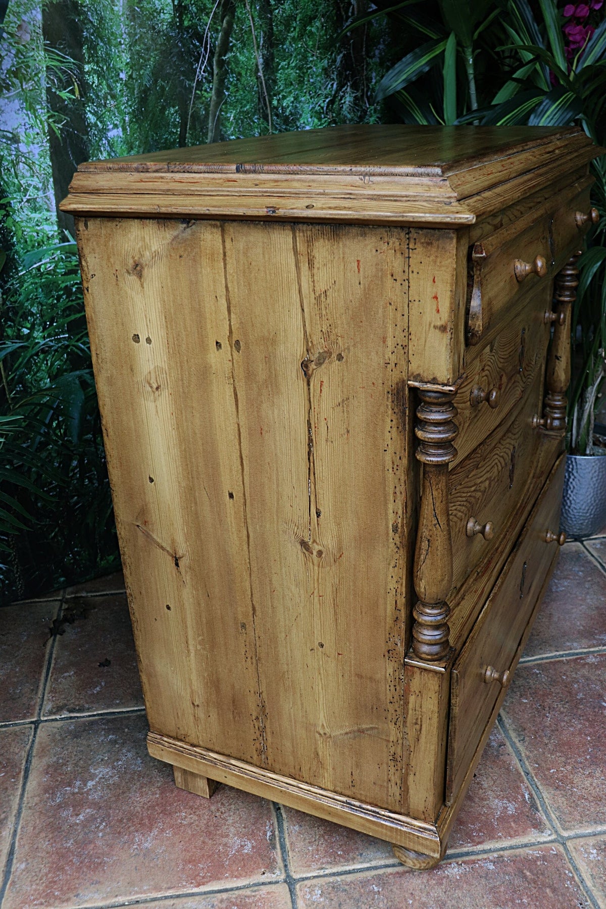 🤩 OMG! Quality! Very Unusual Victorian Old Pine Chest Drawers/ Sideboard 🤩