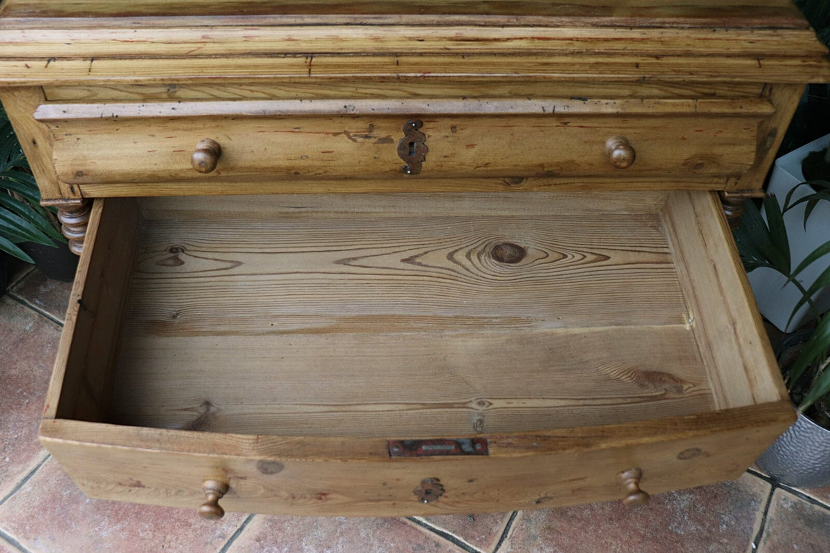 🤩 OMG! Quality! Very Unusual Victorian Old Pine Chest Drawers/ Sideboard 🤩