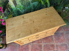 🥰 BIG! Old 19th C Pine Chest Drawers/ Sideboard/ Kitchen/ TV Stand 🥰