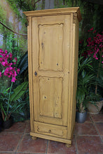😍 Very Old! Pine Tall Slim Cupboard-Linen/ Larder/ Housekeeping/ Wardrobe 😍
