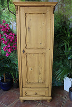 😍 Very Old! Pine Tall Slim Cupboard-Linen/ Larder/ Housekeeping/ Wardrobe 😍