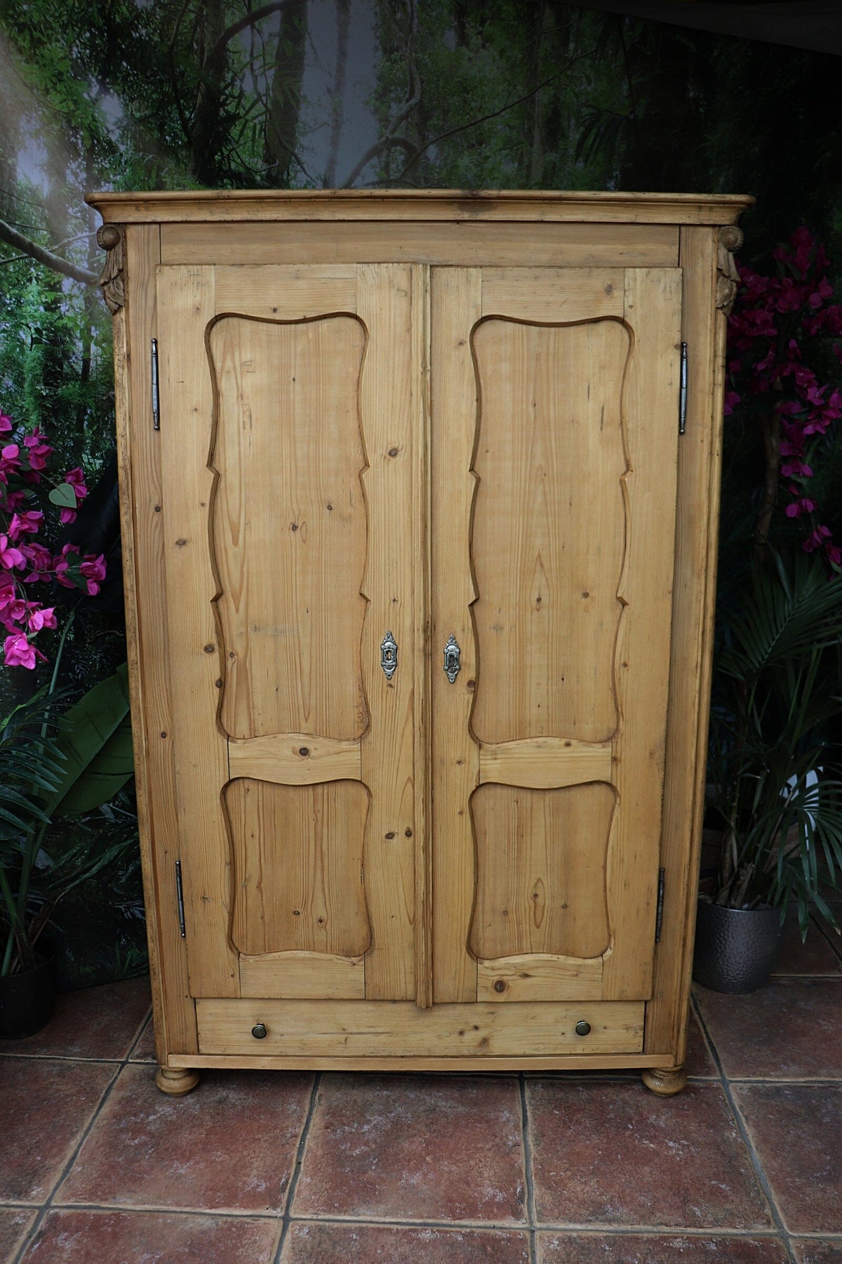 🤩 Very Old! Pine Shelved Cupboard-Linen/ Larder/ Food/ Office/ Wardrobe 🤩